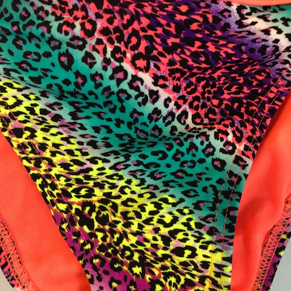 Forever 21 leopard print string bikini bottom sz L - Picture 3 of 5